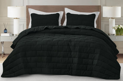 George 3-Piece Jacquard Textured Woven Quilt Set