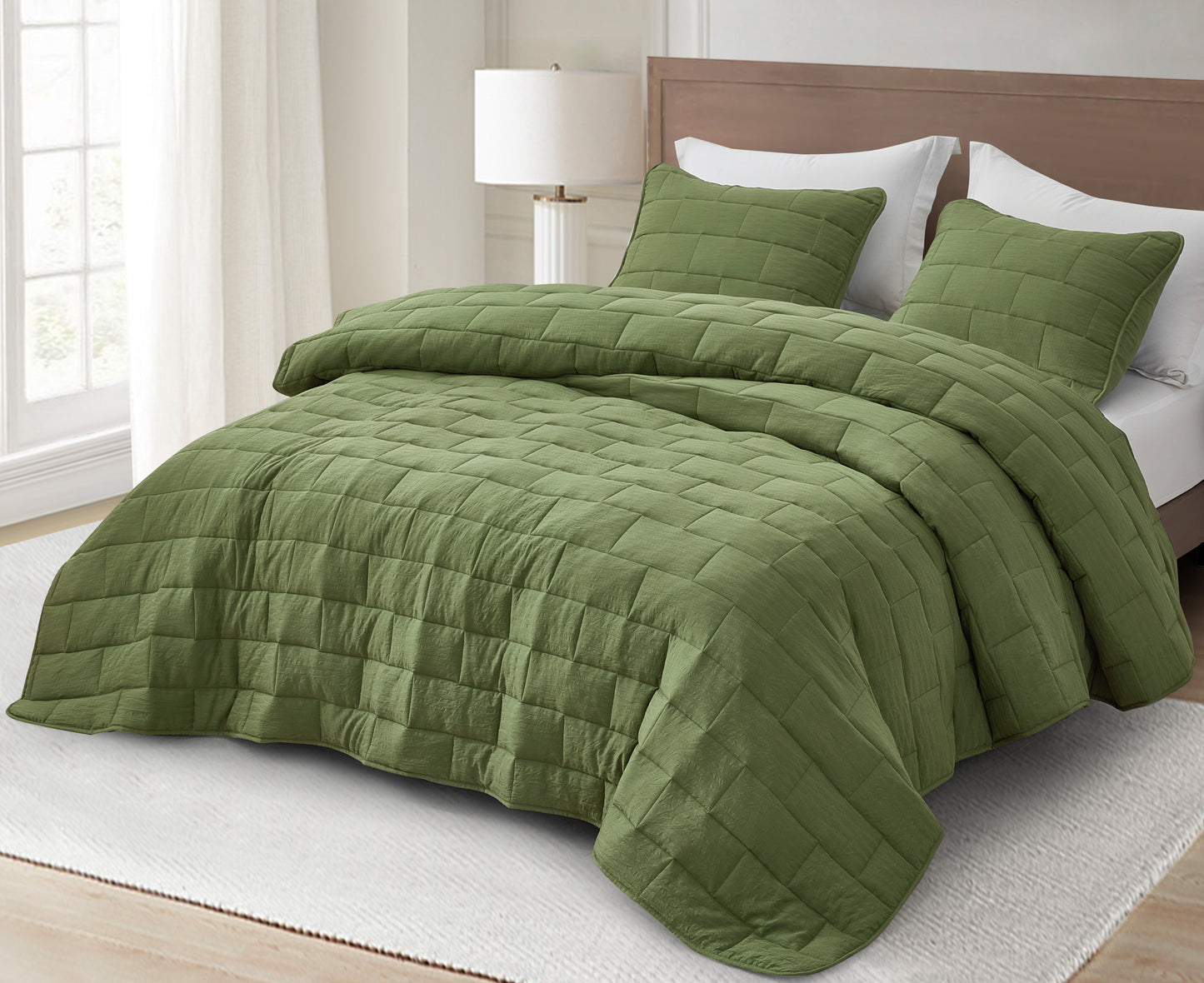 George 3-Piece Jacquard Textured Woven Quilt Set