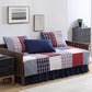 5-Piece 100% Cotton Pre-Washed Patchwork Quilt Coverlet Set, Daybed Size