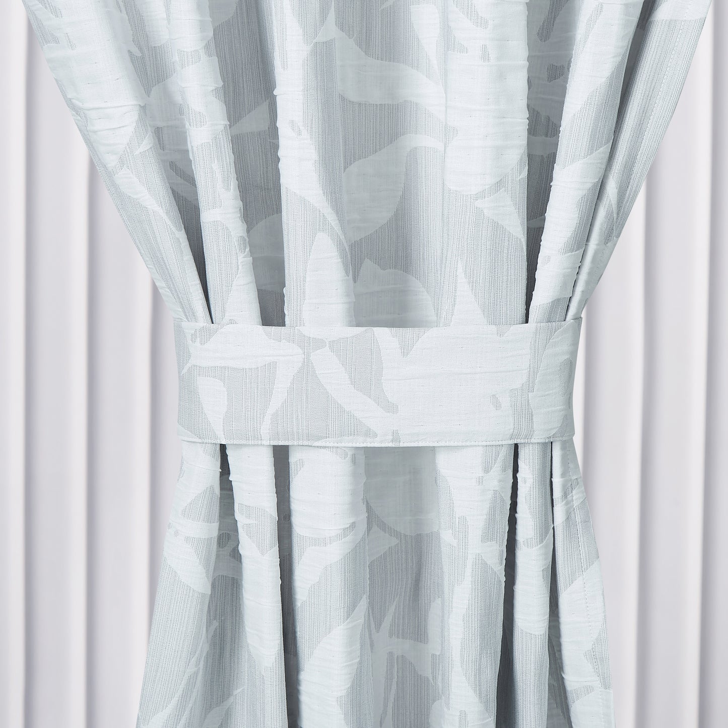 Heather 4-Piece Soft Floral Jacquard Textured light filtering Window Curtain Set