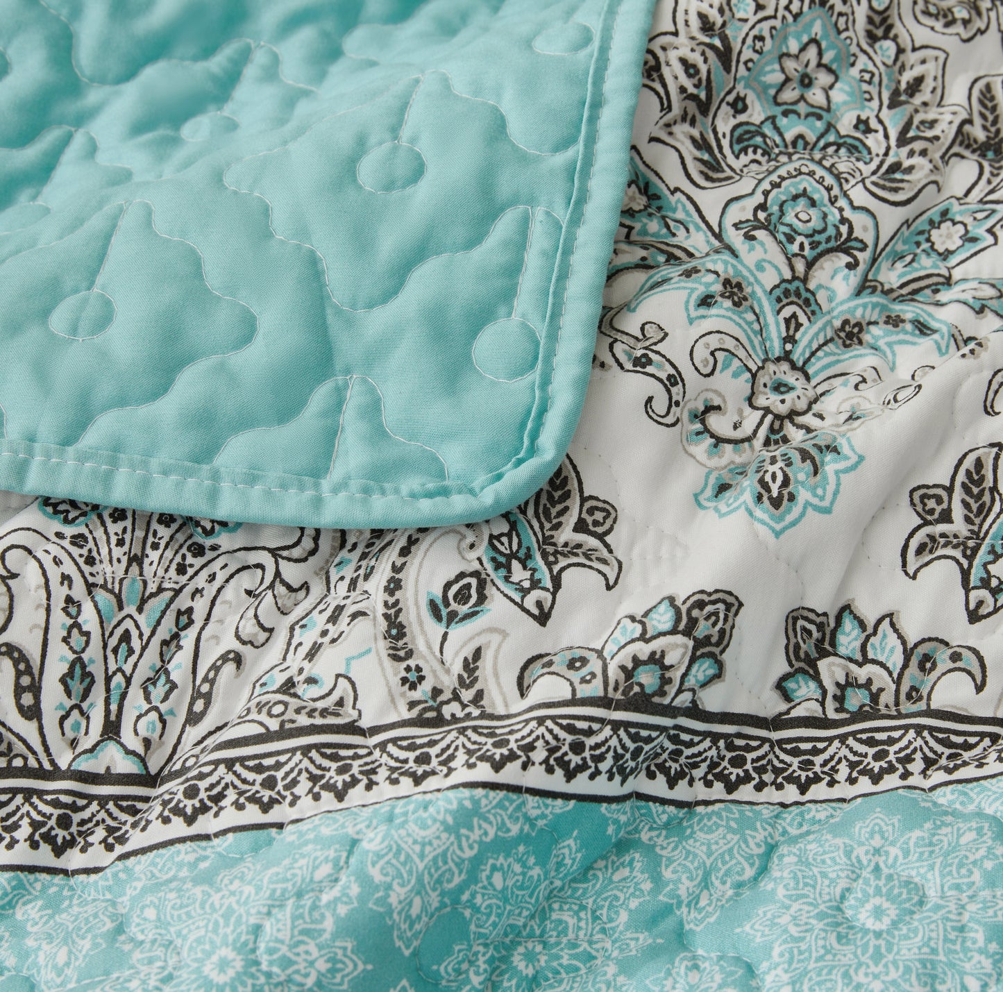 2/3-Piece Stone-Washed Printed Microfiber Quilt Bedspread Set