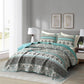 2/3-Piece Stone-Washed Printed Microfiber Quilt Bedspread Set