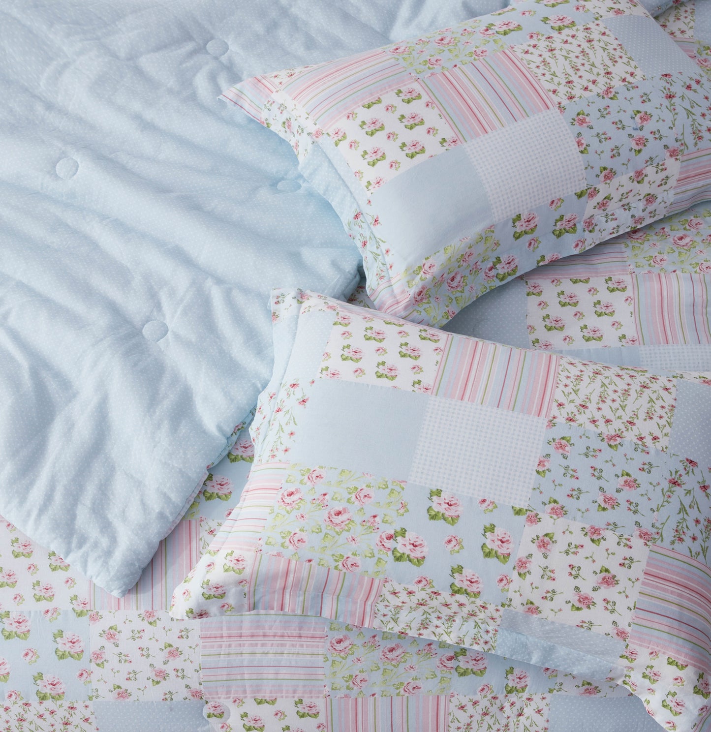 Garment Washed Cotton Comforter Bedding Set, Reversible Lightweight Comforter for All Season