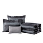 Hudson 4-Piece Modern Luxury Geometric Block Jacquard Comforter Set