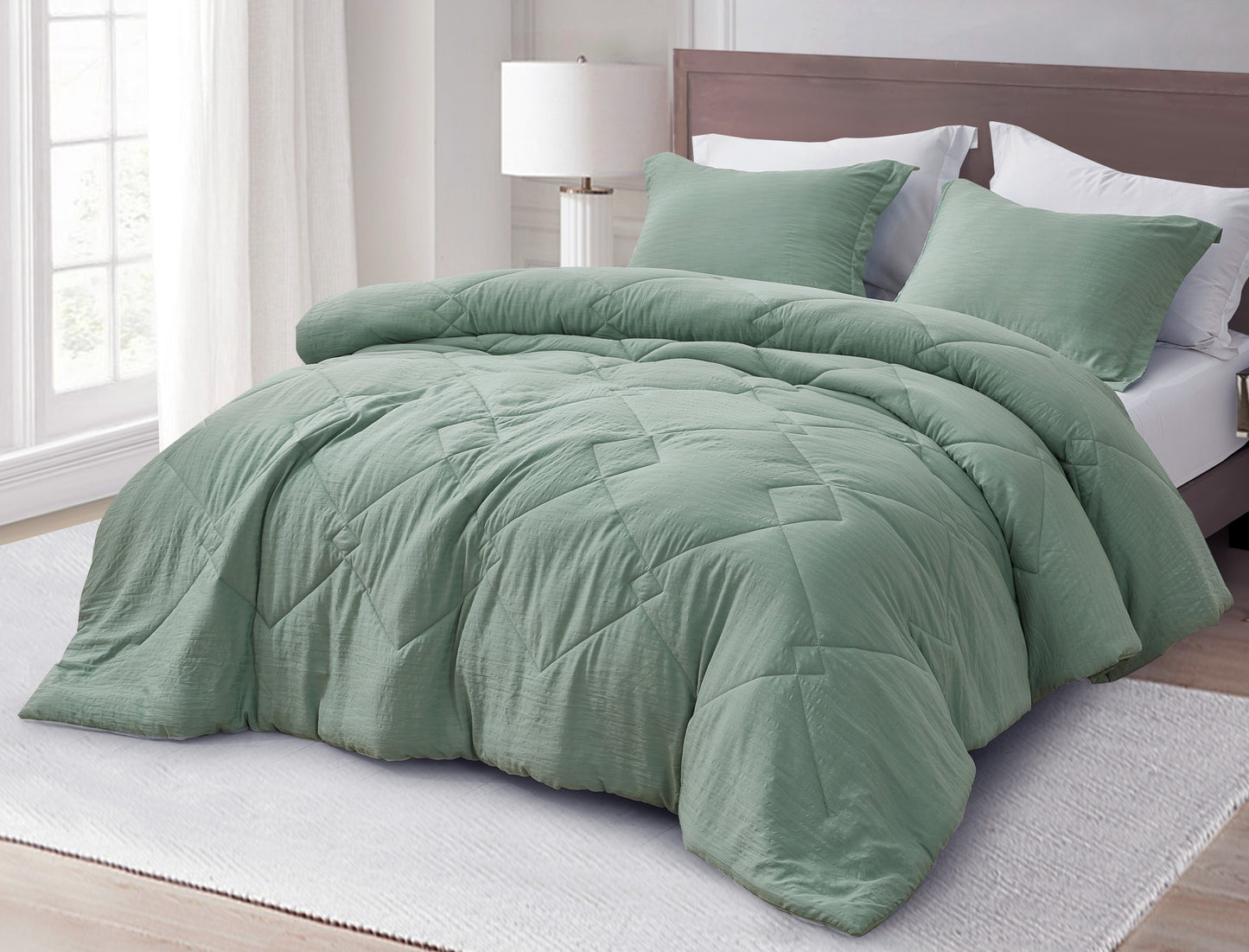 Hugo 3-Piece Jacquard Textured Woven Thin Lightweight Comforter Set