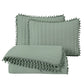 Iris 3-Piece Pom Pom Ball Fringe Quilted Coverlet Set