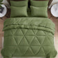 Jasper Geometric Triangle Stitch Bed in a Bag Comforter Set