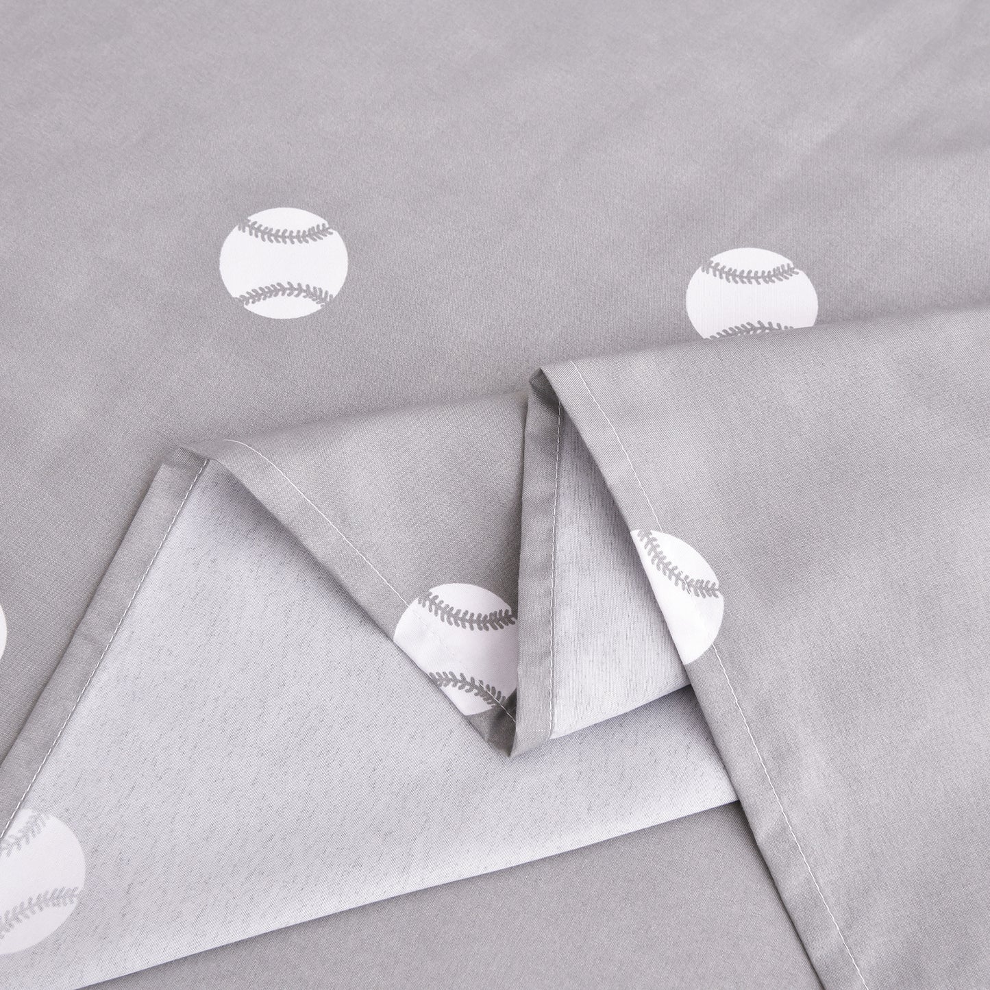 2-Pack Kids/Teens Sports Printed Fitted Sheet Set – 2 Fitted Sheets + 4 Pillowcases (No Flat Sheet)