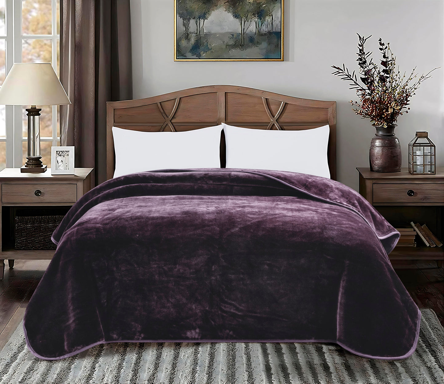 Heavy Thick Single Ply Korean Style Faux Mink Raschel Blanket