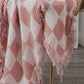 Kendall Checkered Cotton Muslin Throw Knit Woven Gauze Blanket