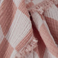 Kendall Checkered Cotton Muslin Throw Knit Woven Gauze Blanket