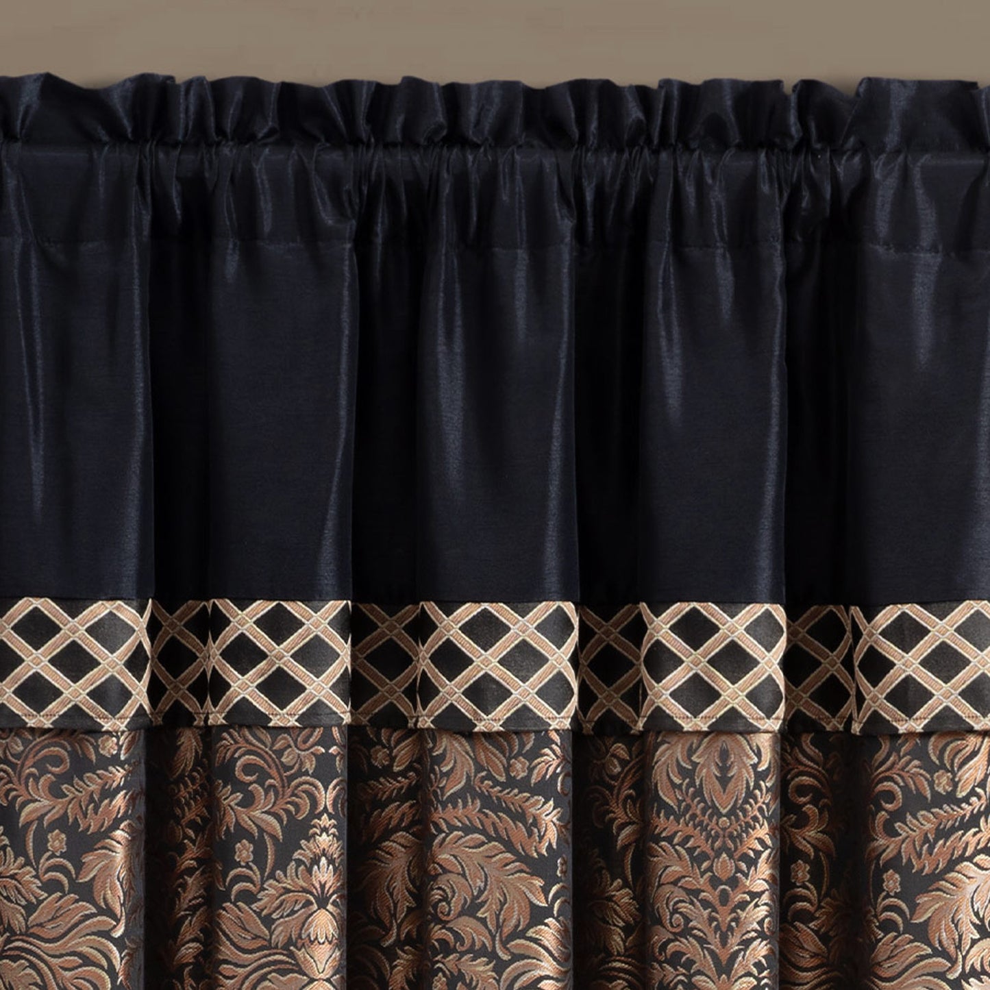 Lisbon 4-piece Jacquard Floral Window Curtain Set