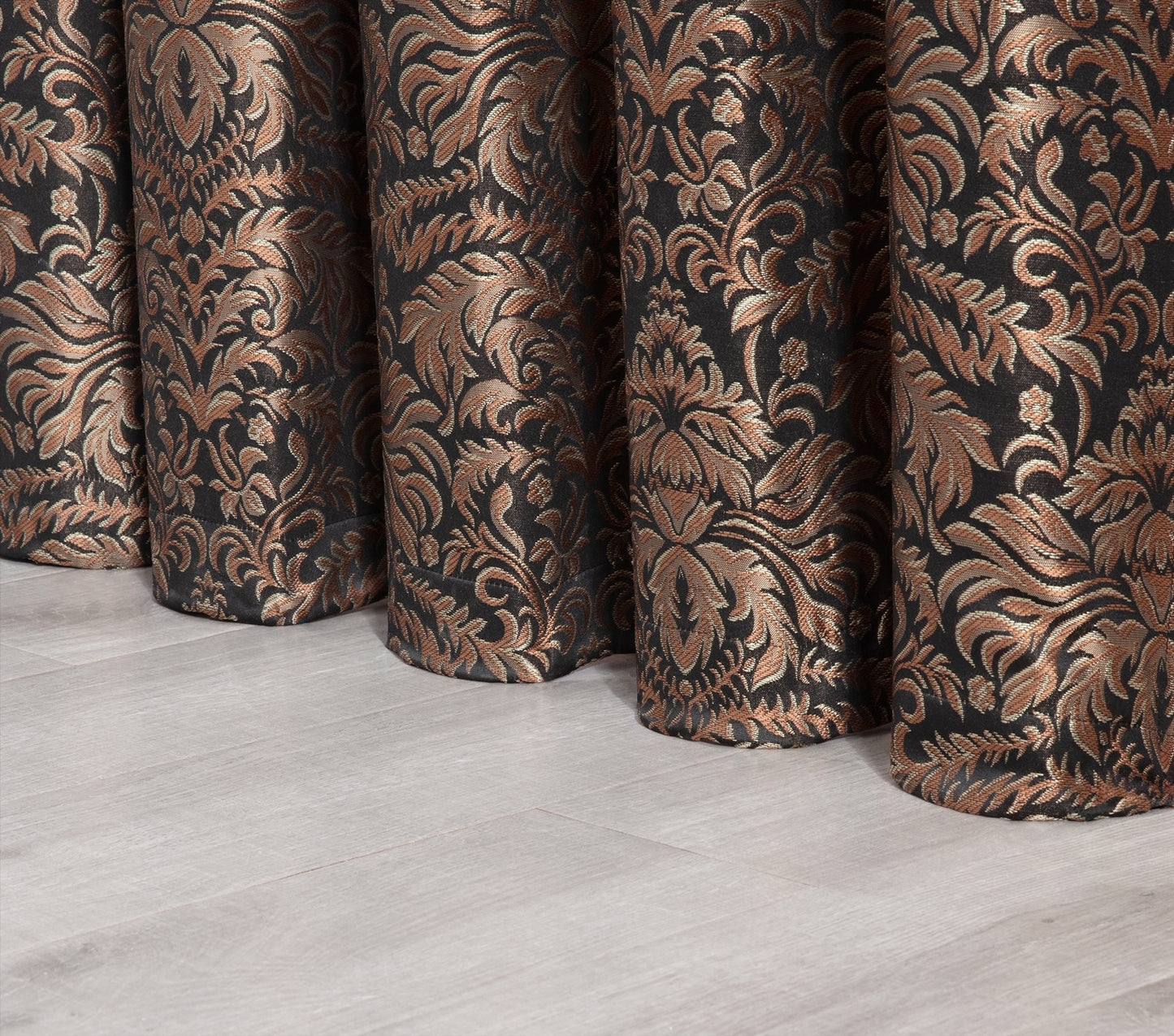 Lisbon 4-piece Jacquard Floral Window Curtain Set