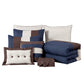 Loft 8-Piece Luxury Striped Pleated Comforter Set