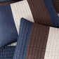 Loft 8-Piece Luxury Striped Pleated Comforter Set