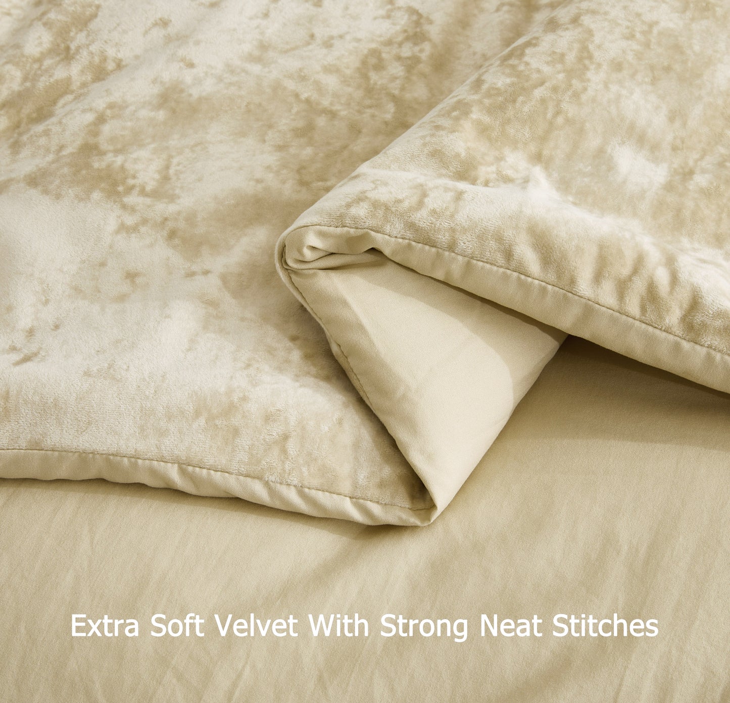 Lux Distressed Velvet Comforter Set with Microfiber Reverse