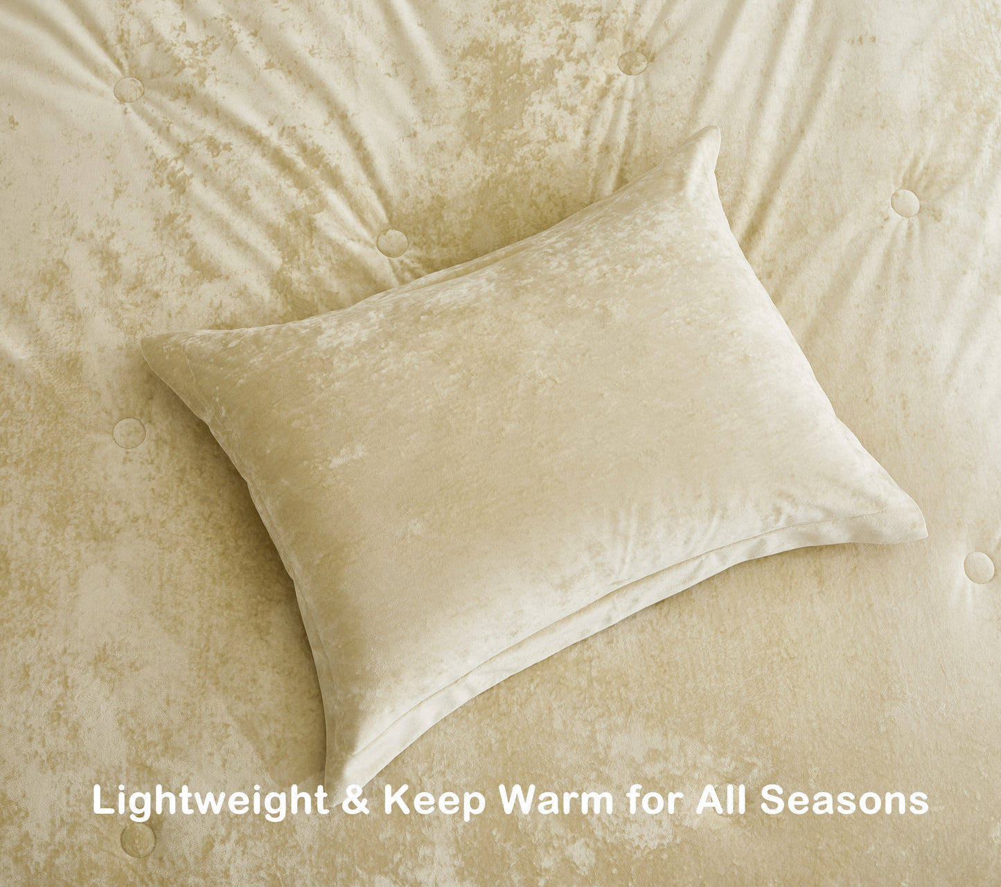 Lux Distressed Velvet Comforter Set with Microfiber Reverse