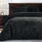 Lux Distressed Velvet Comforter Set with Microfiber Reverse