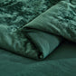 Lux Distressed Velvet Comforter Set with Microfiber Reverse