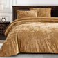 Lux Distressed Velvet Comforter Set with Microfiber Reverse