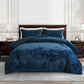 Lux Distressed Velvet Comforter Set with Microfiber Reverse