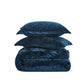 Lux Distressed Velvet Comforter Set with Microfiber Reverse