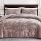 Lux Distressed Velvet Comforter Set with Microfiber Reverse