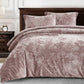 Lux Distressed Velvet Comforter Set with Microfiber Reverse