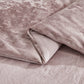 Lux Distressed Velvet Comforter Set with Microfiber Reverse