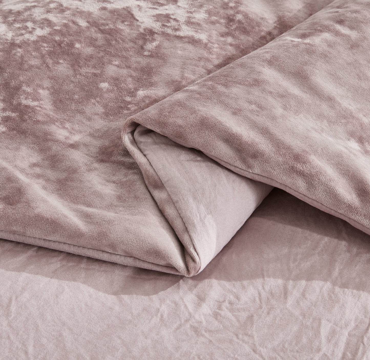 Lux Distressed Velvet Comforter Set with Microfiber Reverse