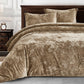 Lux Distressed Velvet Comforter Set with Microfiber Reverse