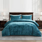 Lux Distressed Velvet Comforter Set with Microfiber Reverse