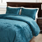 Lux Distressed Velvet Comforter Set with Microfiber Reverse