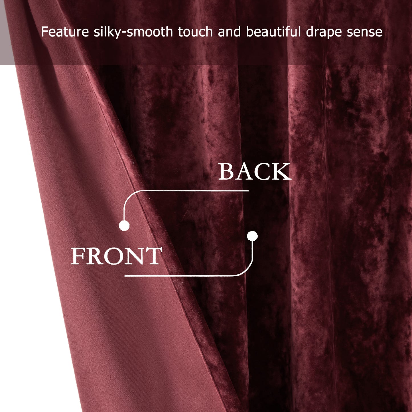 Lux Velvet Curtain Set Rod Pocket Drapes