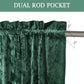 Lux Velvet Curtain Set Rod Pocket Drapes