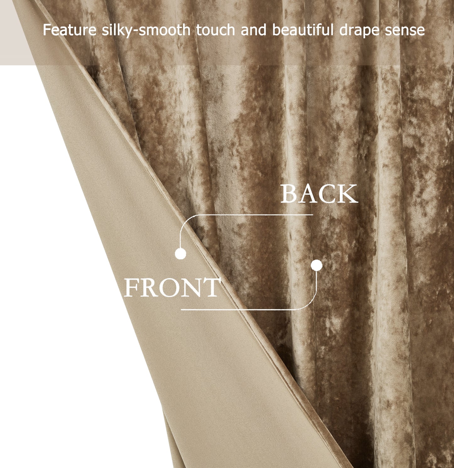 Lux Velvet Curtain Set Rod Pocket Drapes