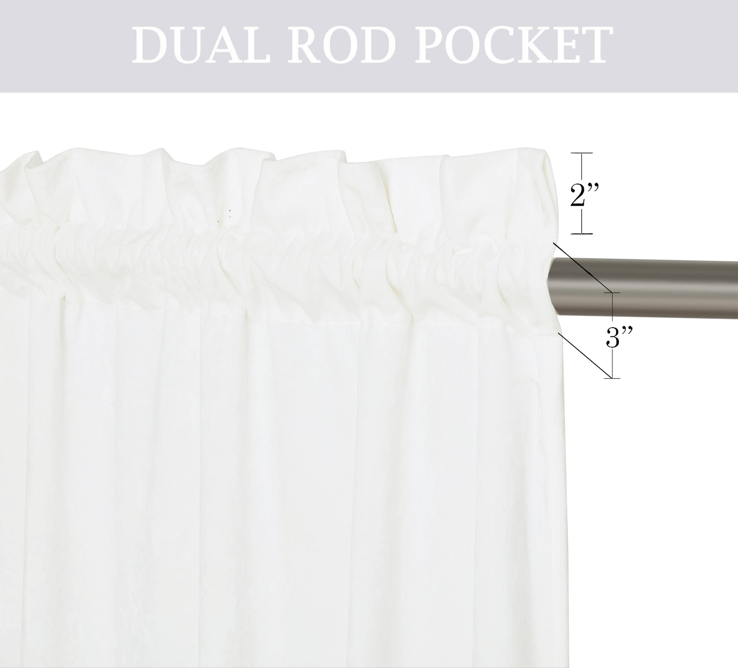 Lux Velvet Curtain Set Rod Pocket Drapes