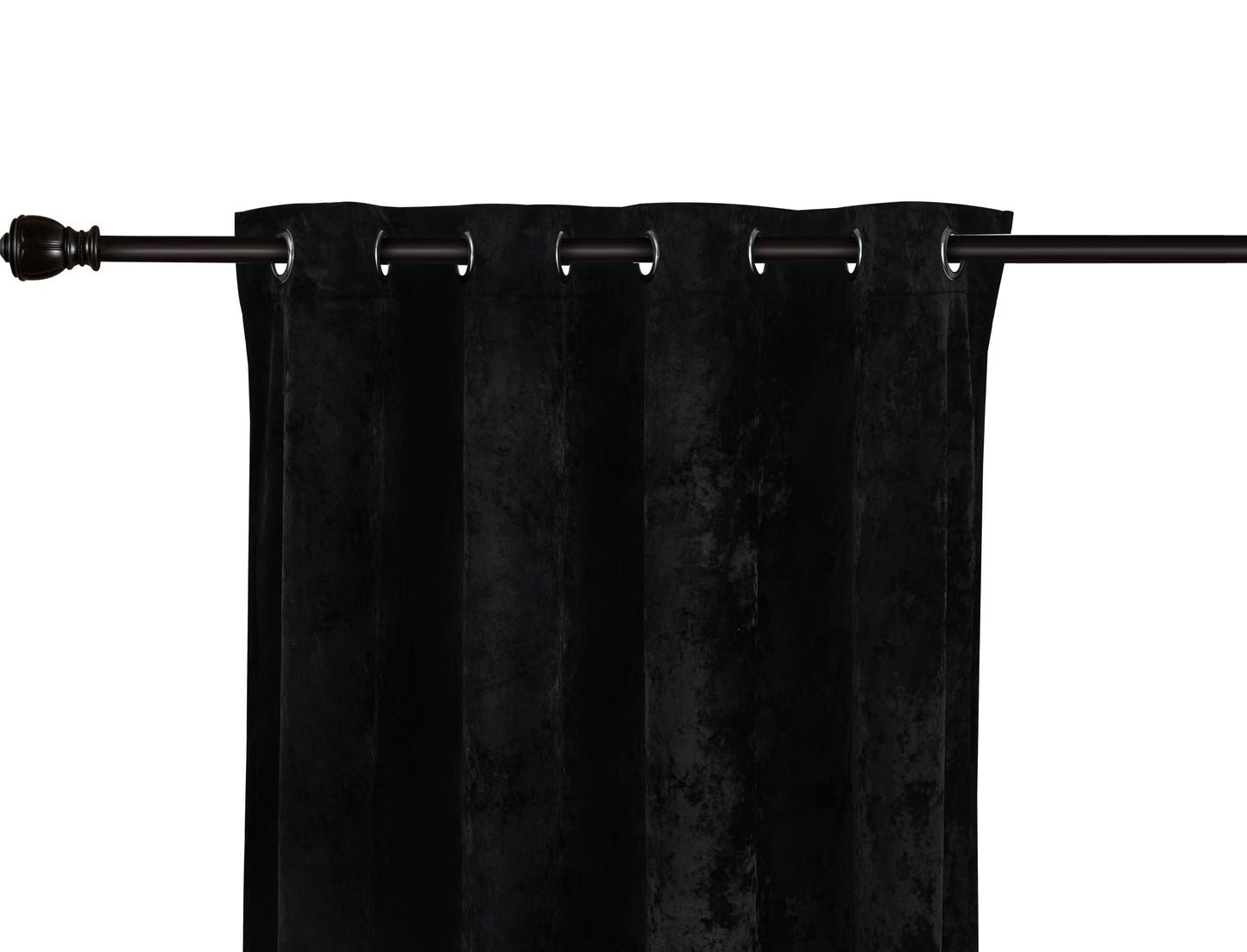 Lux Velvet Grommet Top Window Curtain Set