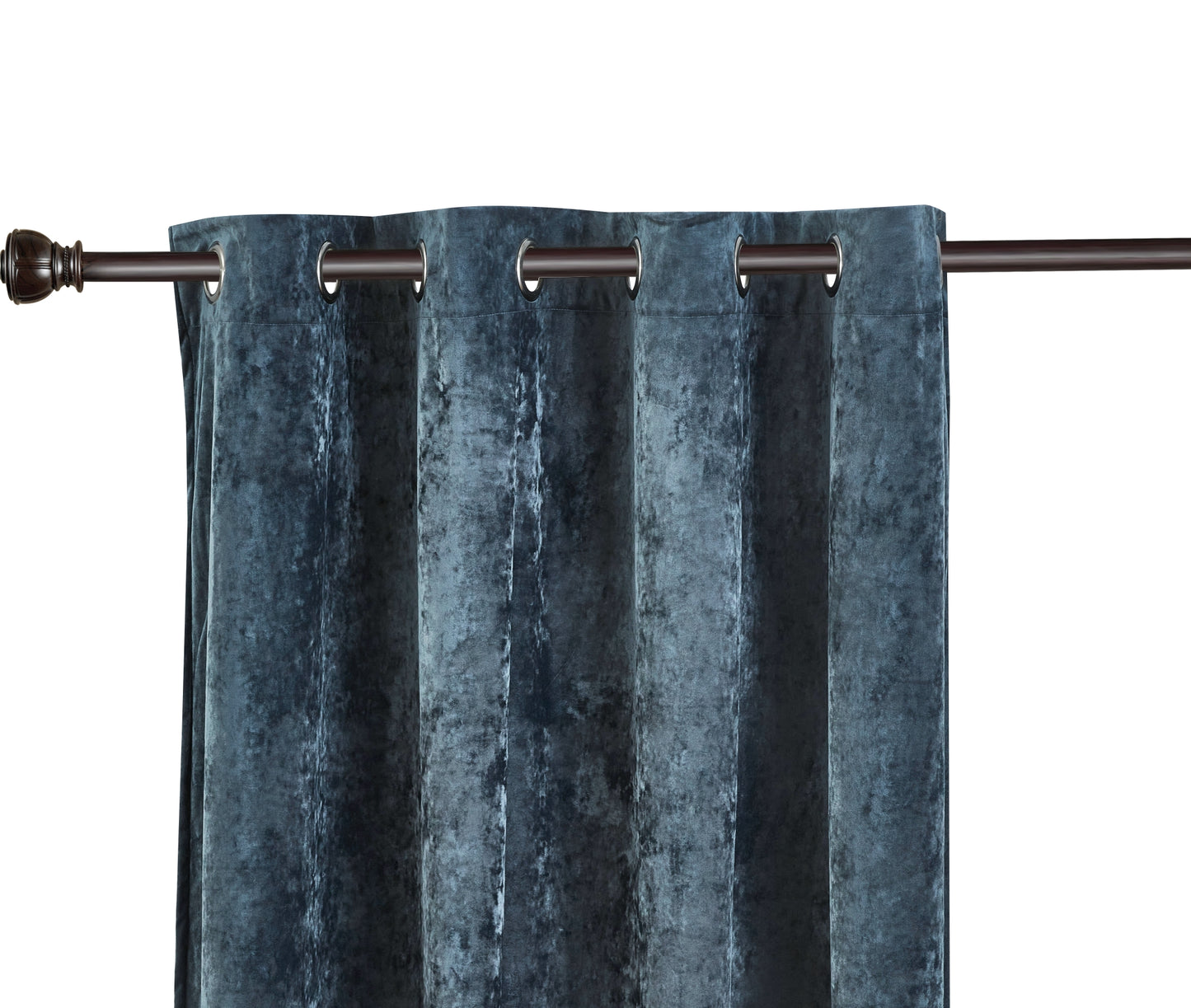 Lux Velvet Grommet Top Window Curtain Set