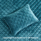 Lux Diamond Stitched Distressed Velvet Quilt Set
