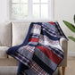 100% Washed Cotton Quilted Patchwork Reversible Throw Blanket