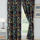 4-Piece Kids/Teens Multi-Color Printed Soft Microfiber Window Curtain Set