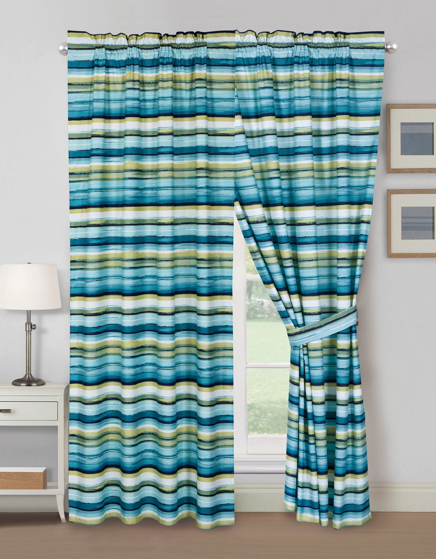 Lodge Inspired Printed Microfiber Window Curtain Set