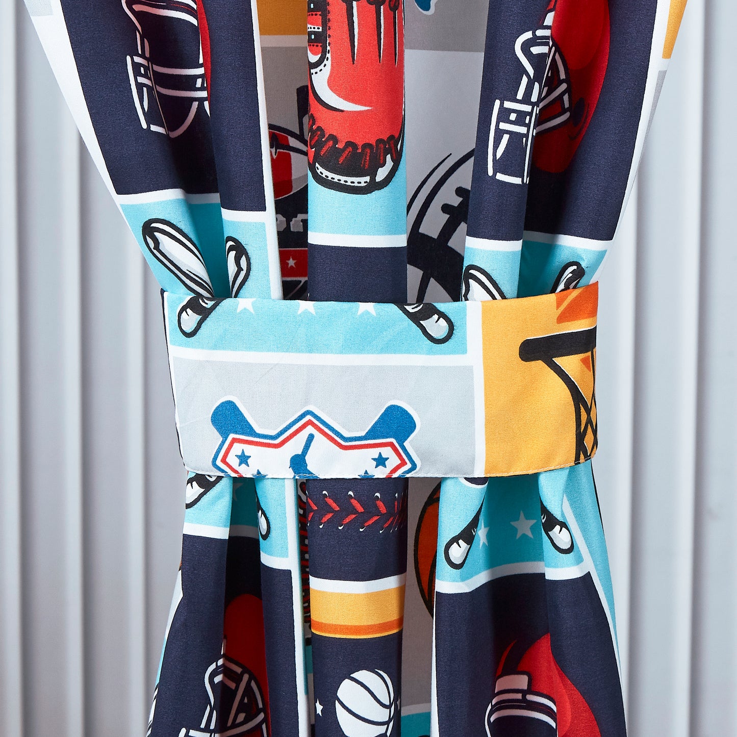 4-Piece Kids/Teens Multi-Color Printed Soft Microfiber Window Curtain Set