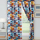 4-Piece Kids/Teens Multi-Color Printed Soft Microfiber Window Curtain Set