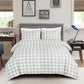 2/3-Piece Plaid Striped Printed Microfiber Comforter for All Season