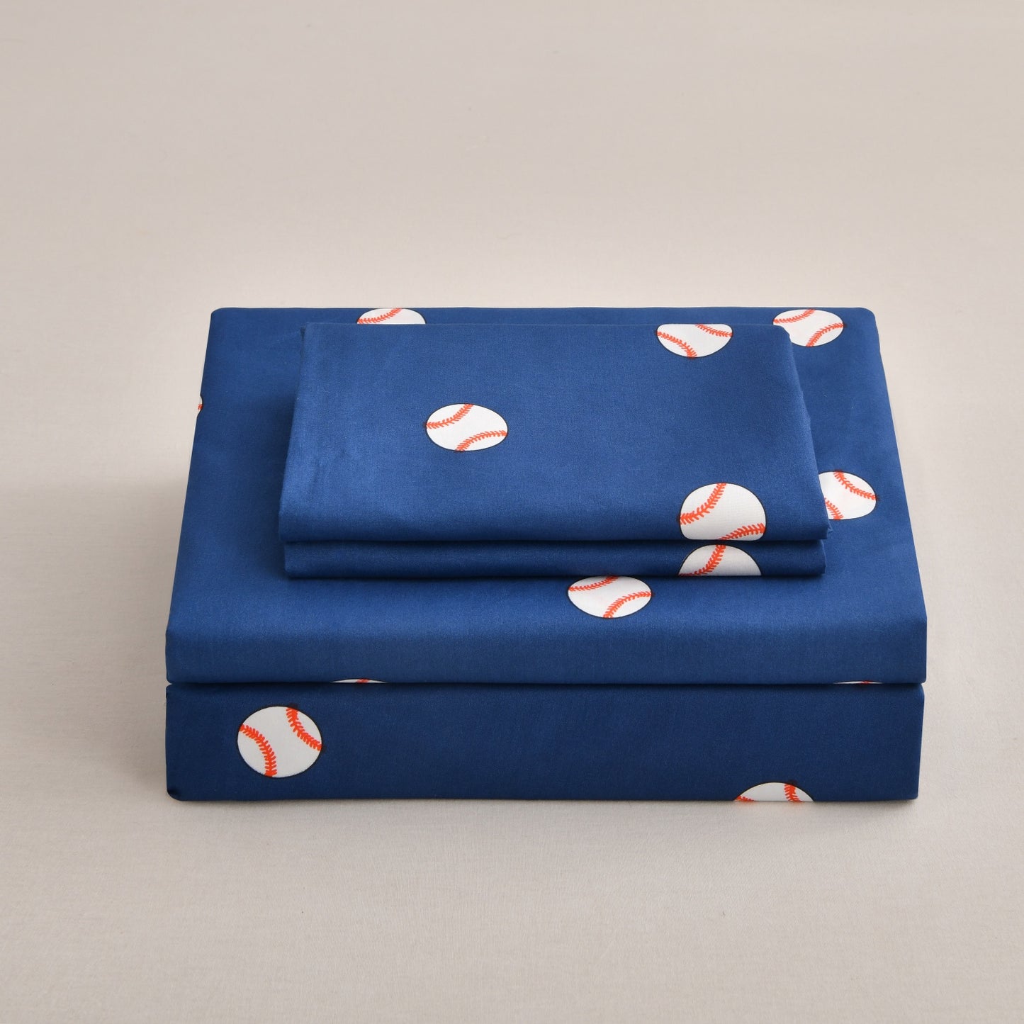 2-Pack Kids/Teens Sports Printed Fitted Sheet Set – 2 Fitted Sheets + 4 Pillowcases (No Flat Sheet)