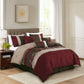 Napa 7-piece Luxury Leaves Scroll Embroidery Bedding Comforter Set