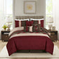 Napa 7-piece Luxury Leaves Scroll Embroidery Bedding Comforter Set