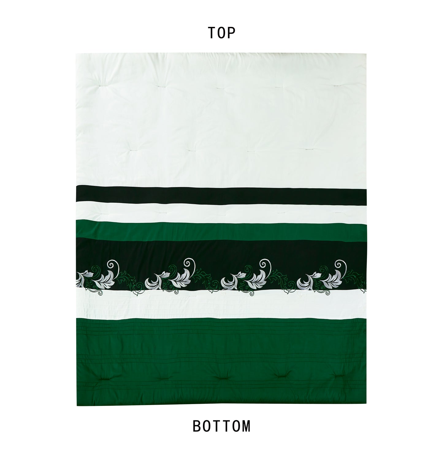 Napa 7-piece Luxury Leaves Scroll Embroidery Bedding Comforter Set